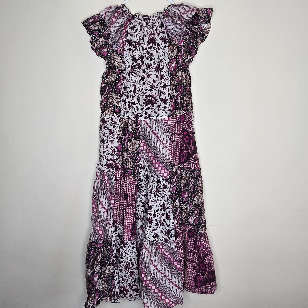 Ulla Johnson Asis Patchwork Batik Flutter Sleeve … - image 5